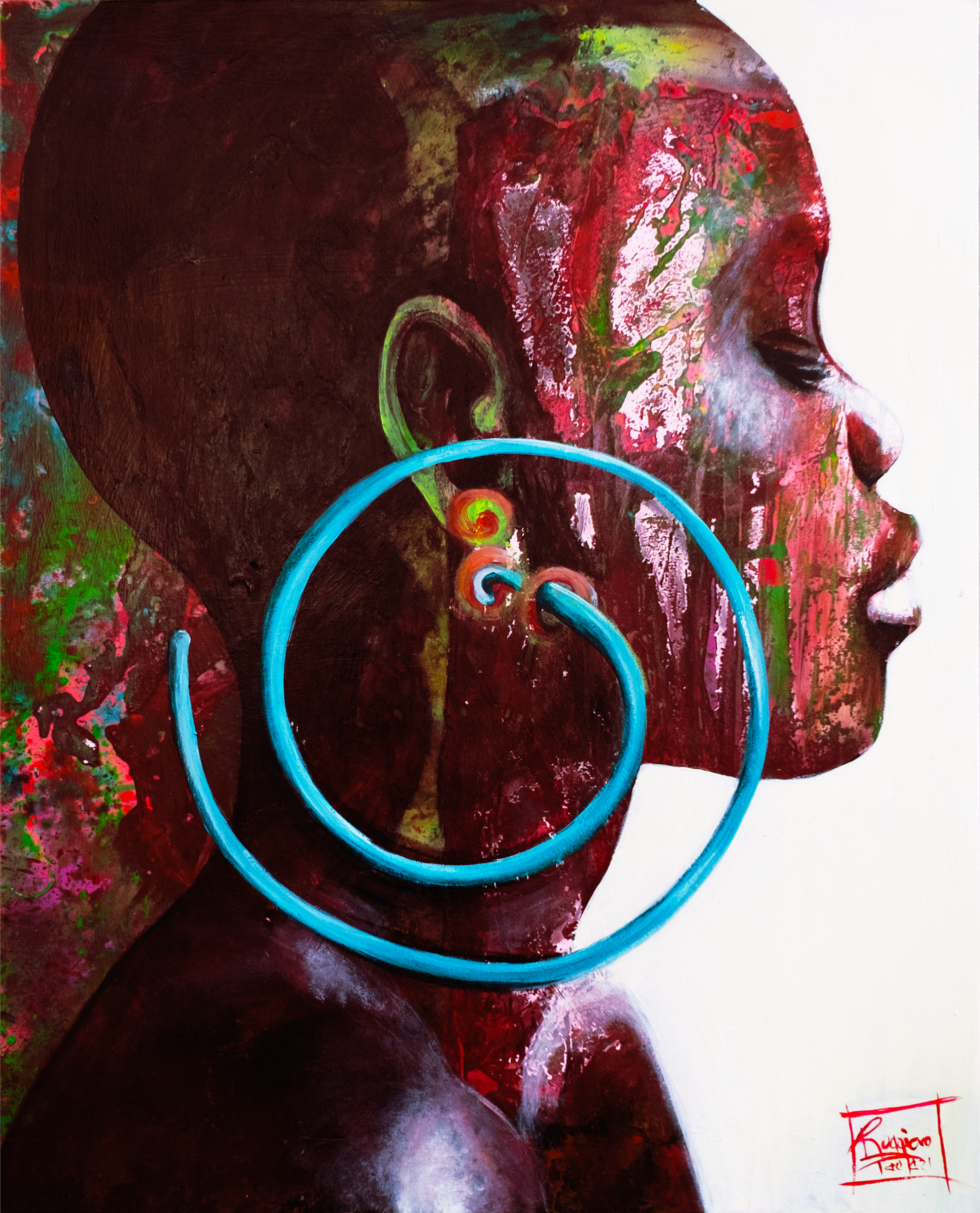 Ragazza con orecchino